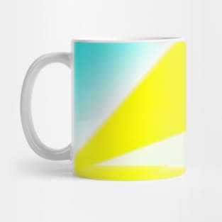 YELLOW BLUE WHITE ABSTRACT Mug